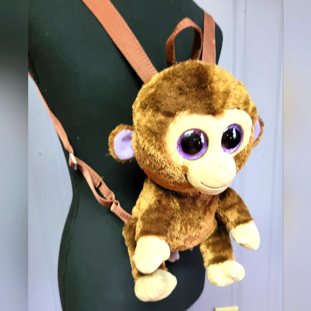 Ty Beanie boos coconut the monkey plush backpa